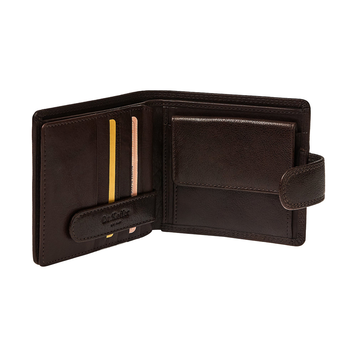 Портмоне Dr.Koffer из натуральной кожи коричневое