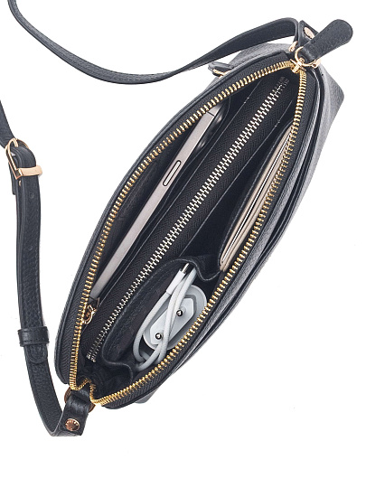 Женская сумка Dr. Koffer из натуральной кожи черная