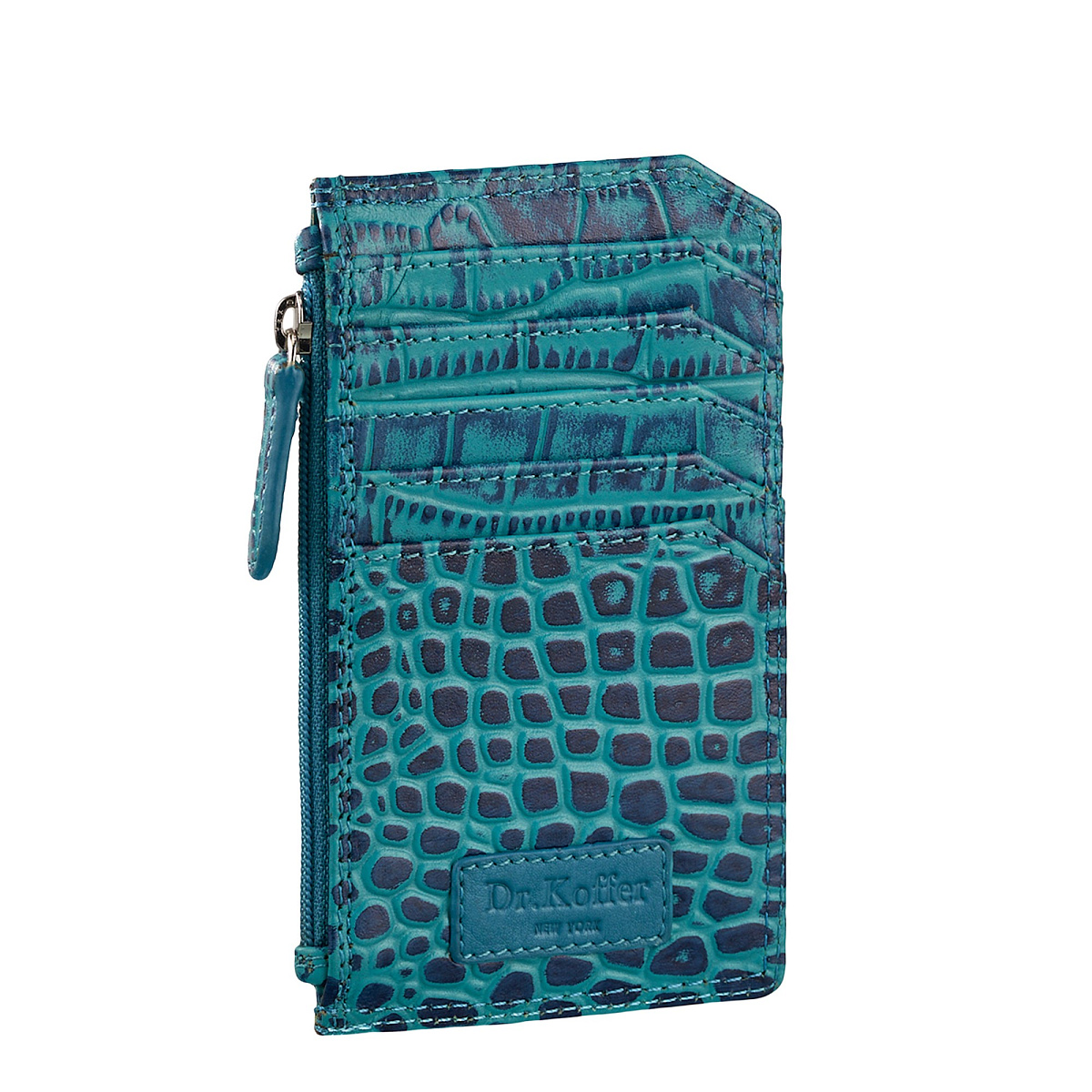 Кредитница Dr.Koffer из натуральной кожи синяя
