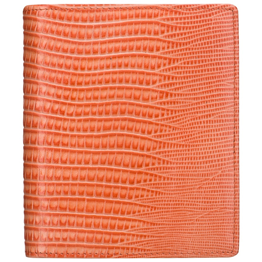 Оранжевая визитница из мягкой фактурной кожи Dr.Koffer X510304-189-58