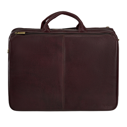 Деловая сумка Dr.Koffer из натуральной кожи темно-коричневая