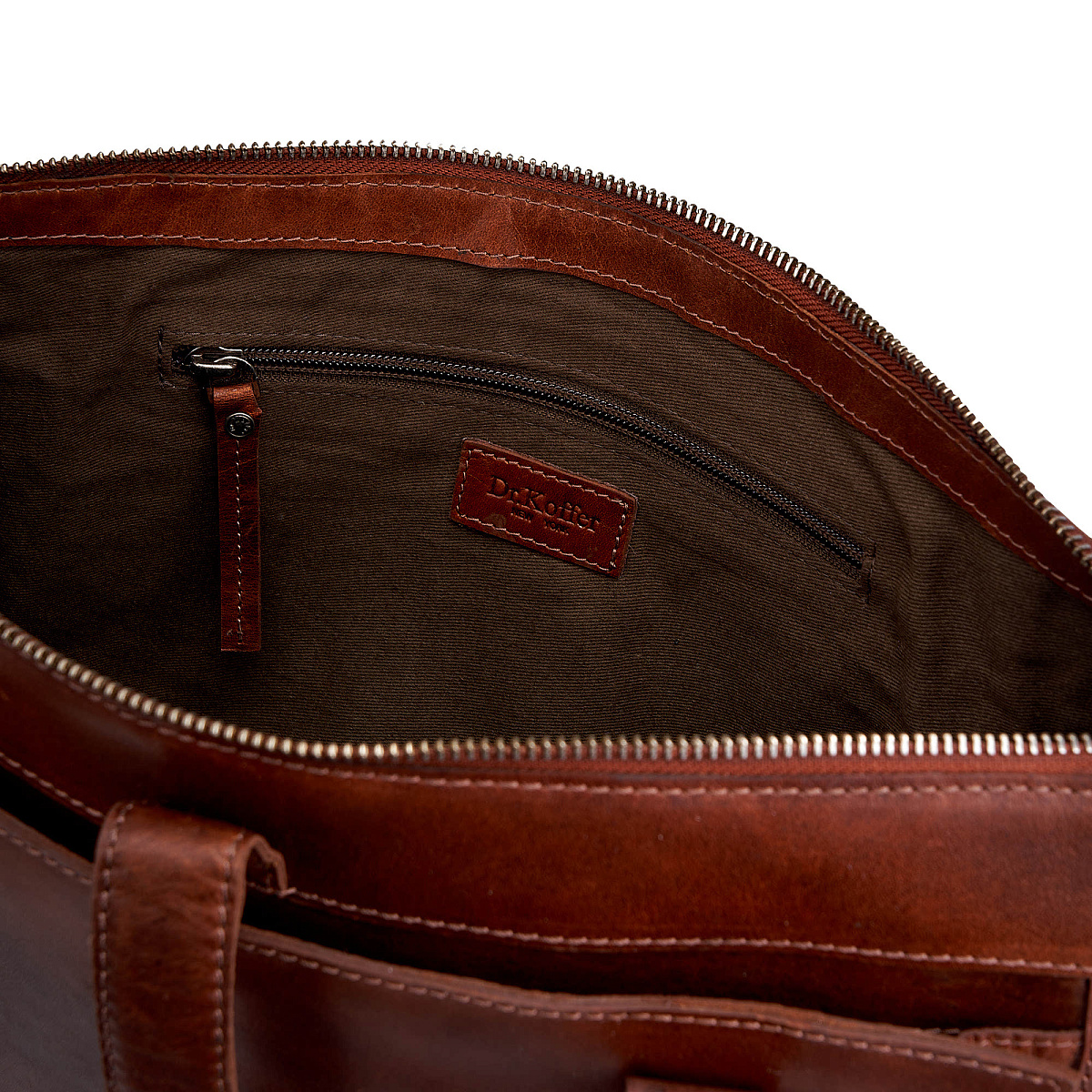 Женская сумка Dr.Koffer из натуральной кожи светло-коричневая