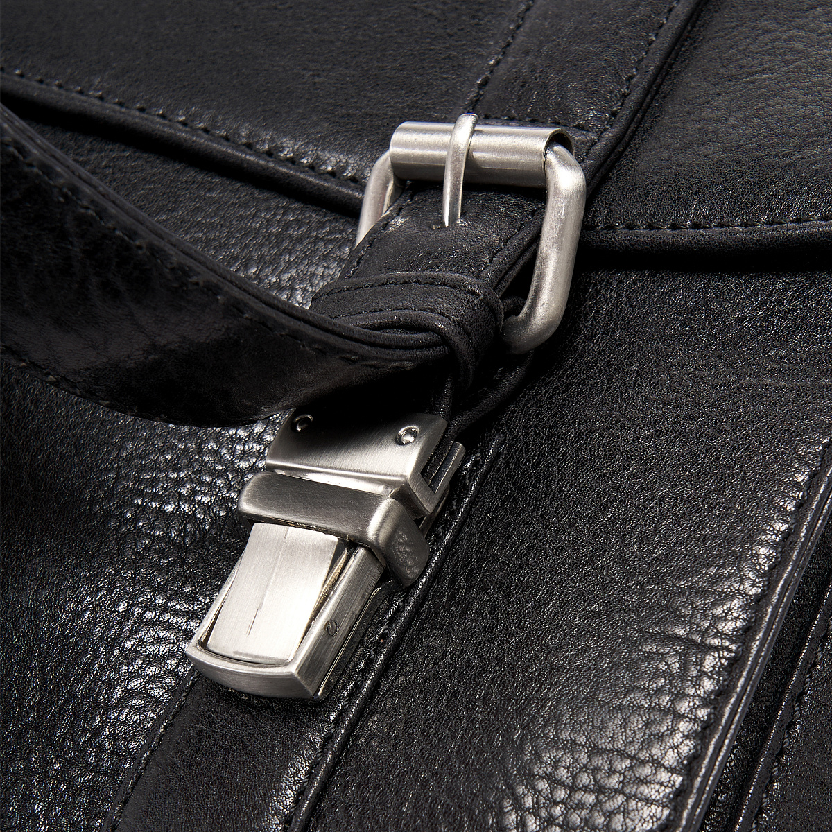 Портфель Dr.Koffer из натуральной кожи черный