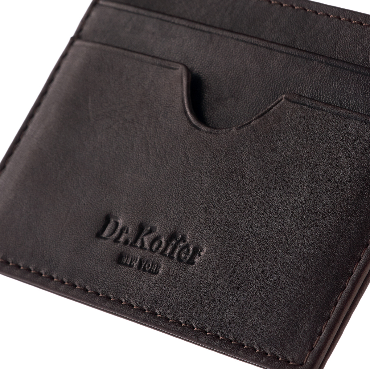 Кредитница Dr.Koffer из натуральной кожи коричневая