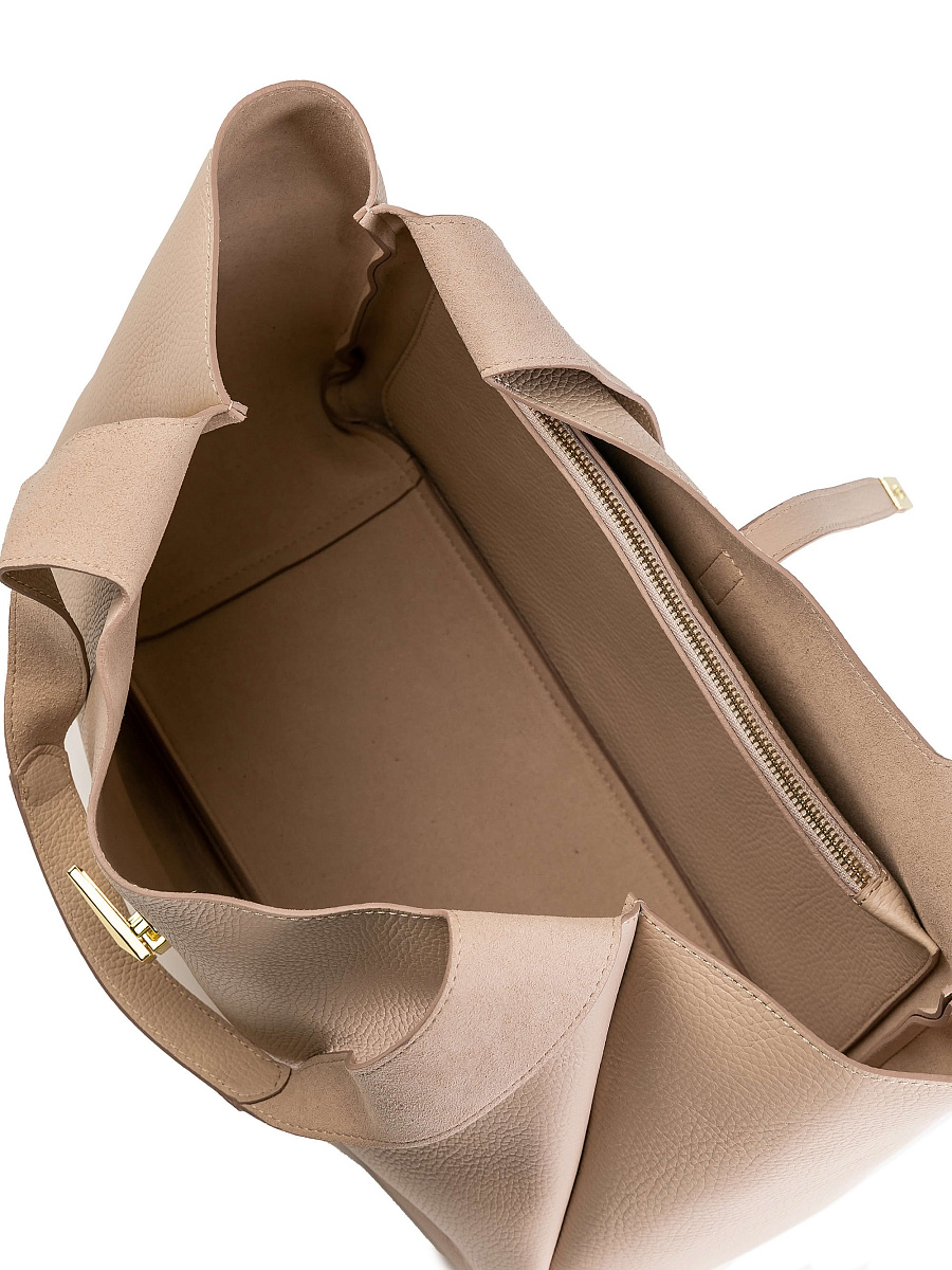 Женская сумка Dr.Koffer из натуральной кожи бежевая