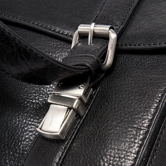 Портфель Dr.Koffer из натуральной кожи черный