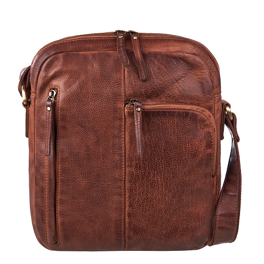 Сумка через плечо Dr.Koffer из натуральной кожи коричневая