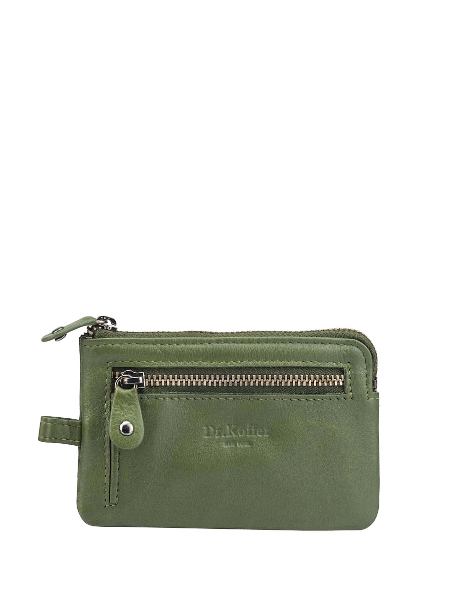 Ключница Dr.Koffer из натуральной кожи зеленая