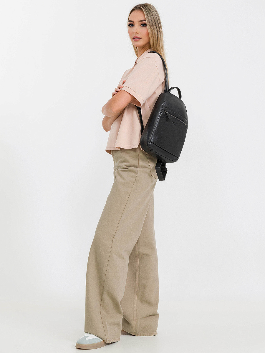 Рюкзак Dr.Koffer из натуральной кожи черный