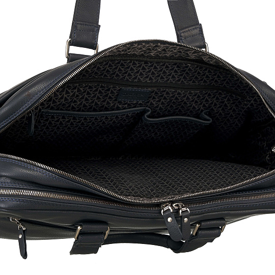 Деловая сумка Dr.Koffer из натуральной кожи черная