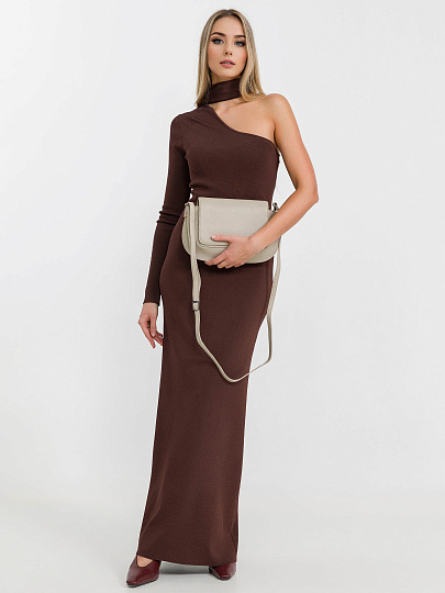 Женская сумка Dr.Koffer из натуральной кожи бежевая