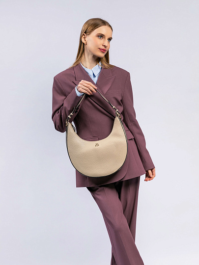 Женская сумка Dr. Koffer из натуральной кожи бежевая