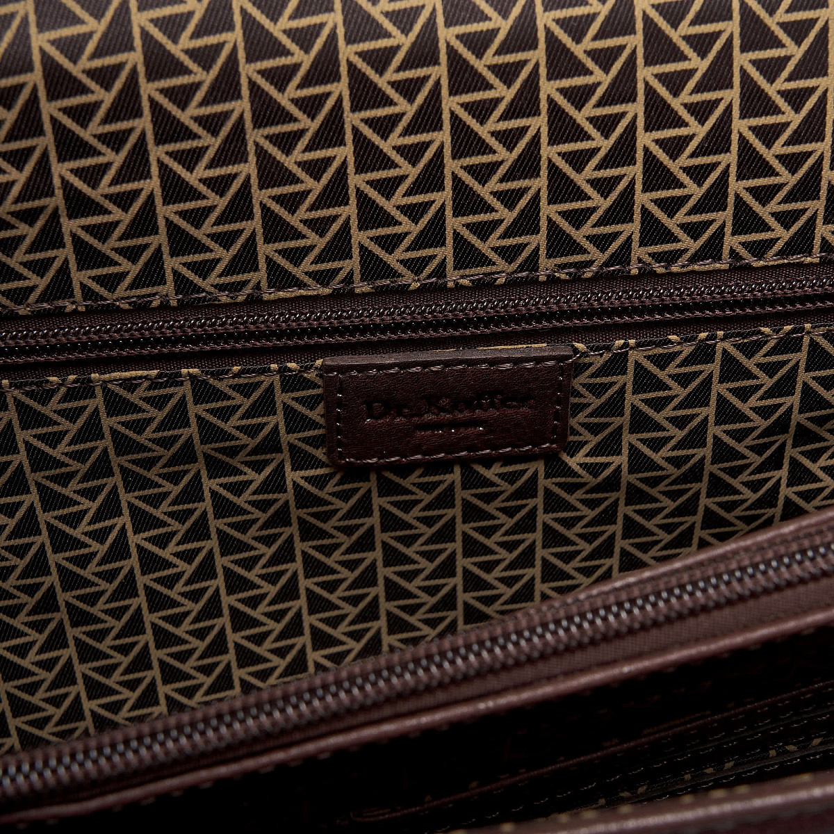 Портфель Dr.Koffer из натуральной кожи темно-коричневый