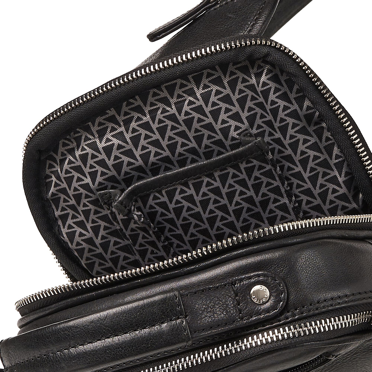 Сумка через плечо Dr.Koffer из натуральной кожи черная