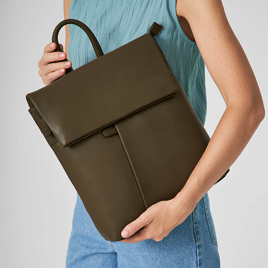 Рюкзак Dr.Koffer из натуральной кожи коричневый