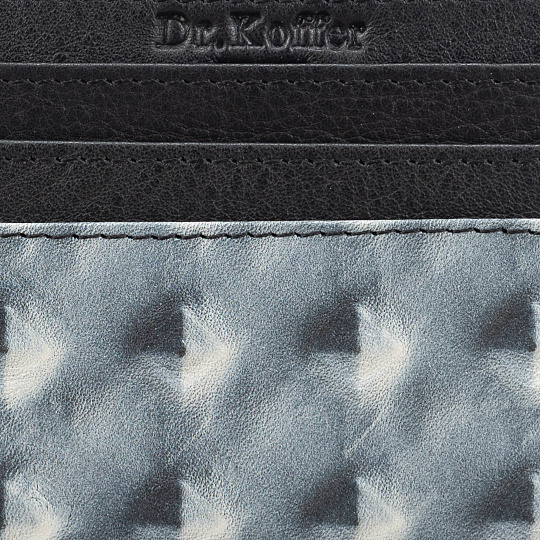 Кредитница Dr.Koffer из натуральной кожи серая