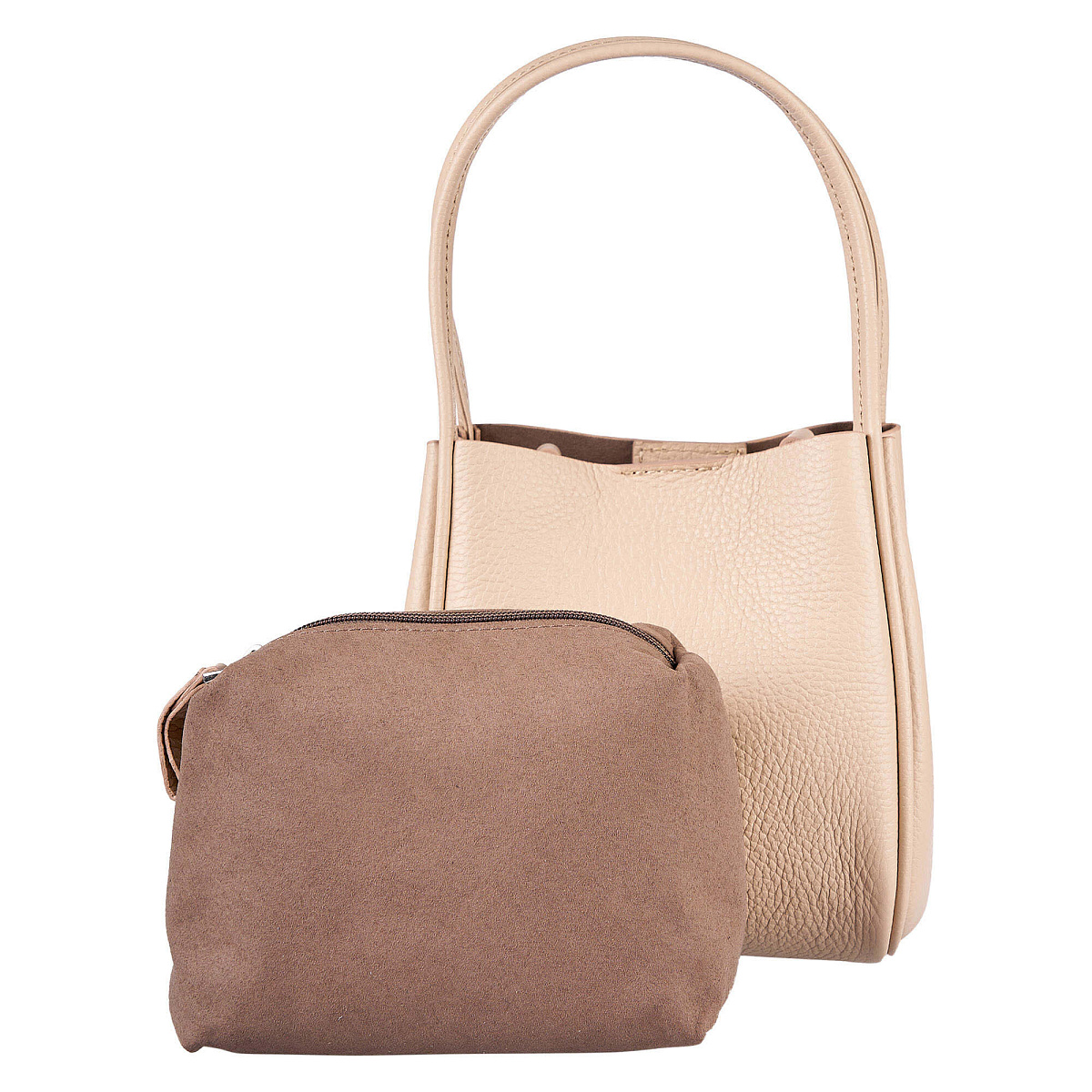 Женская сумка Dr. Koffer из натуральной кожи бежевая