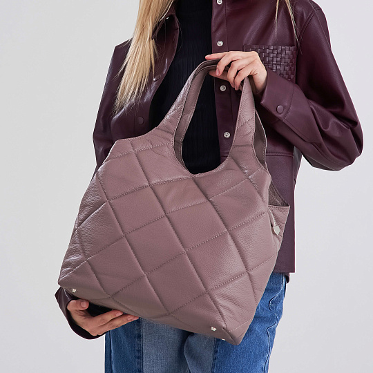 Женская сумка Dr. Koffer из натуральной кожи розовая