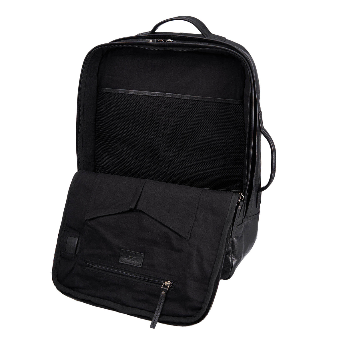 Рюкзак Dr.Koffer из натуральной кожи черный