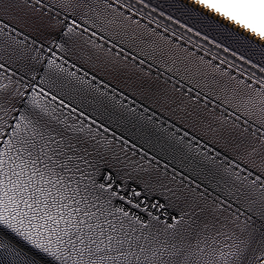 Портмоне Dr.Koffer из натуральной кожи черное