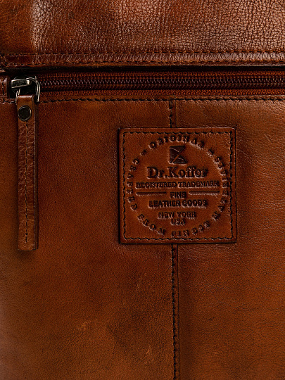 Сумка через плечо Dr.Koffer из натуральной кожи коричневая