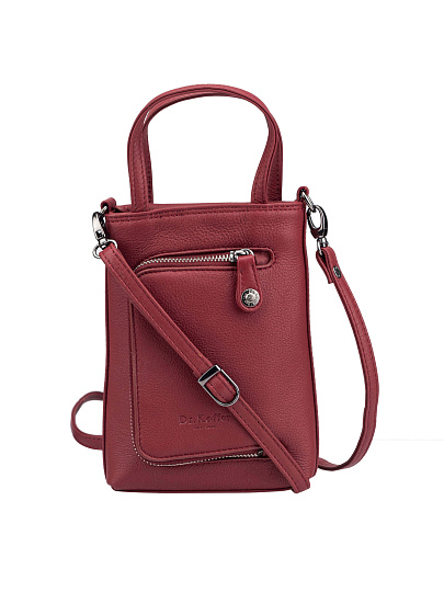 Сумка через плечо Dr.Koffer из натуральной кожи бордовая