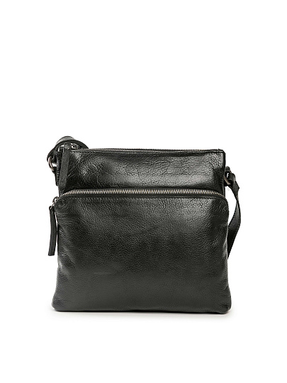 Сумка через плечо Dr.Koffer из натуральной кожи черная