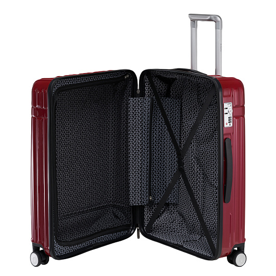 Чемодан на колесах M Dr.Koffer АБС (abs) пластик красный