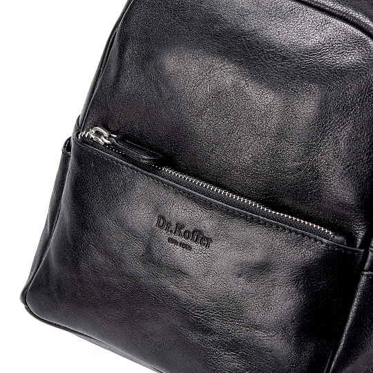 Рюкзак Dr.Koffer из натуральной кожи черный