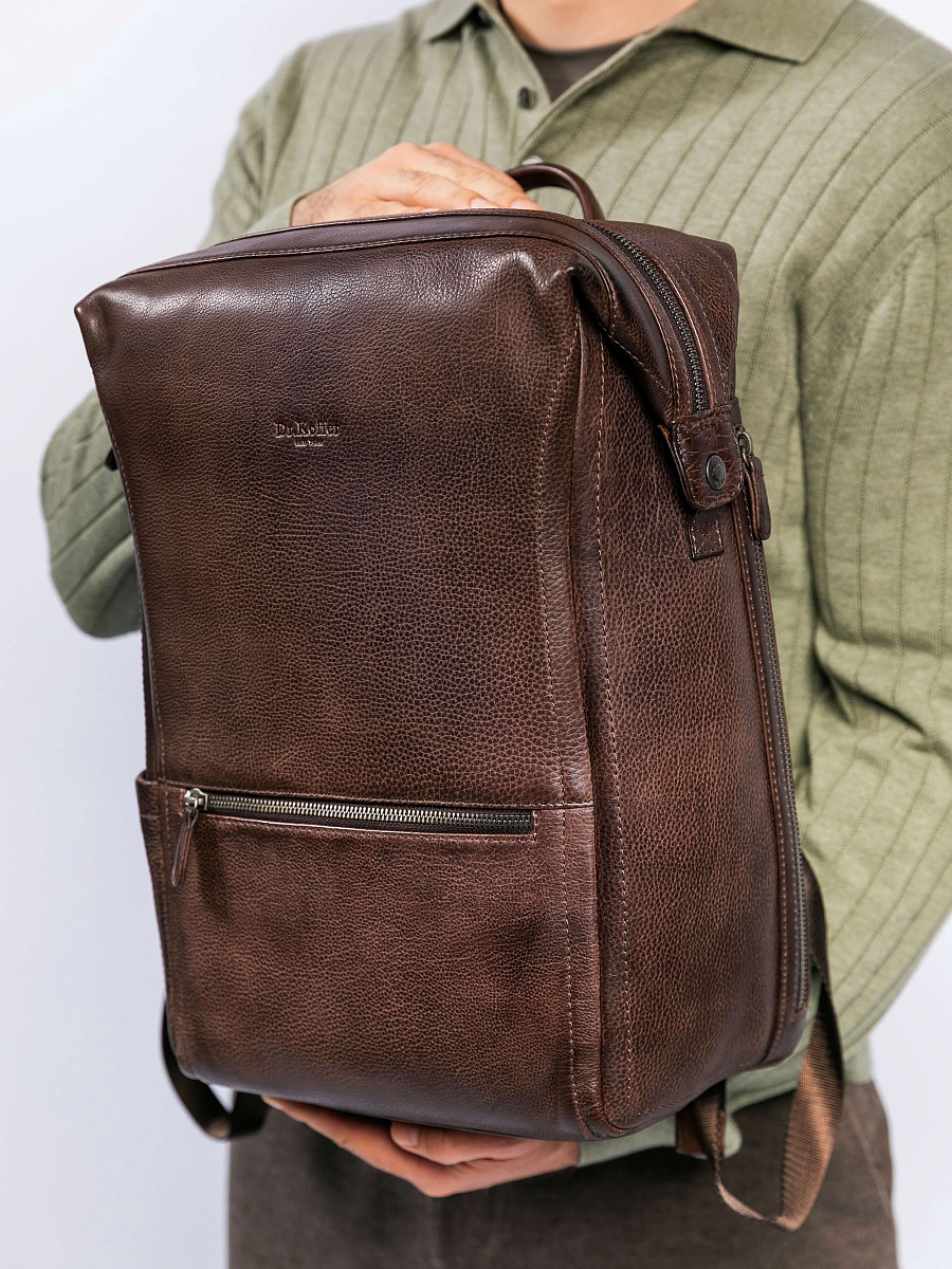 Рюкзак Dr. Koffer из натуральной кожи коричневый