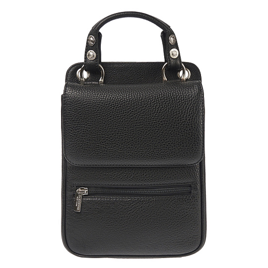 Сумка через плечо Dr.Koffer из натуральной кожи черная