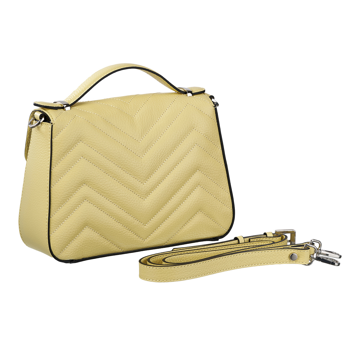 Женская сумка Dr. Koffer из натуральной кожи желтая