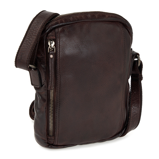 Сумка через плечо Dr.Koffer из натуральной кожи коричневая