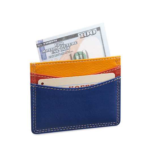 Кредитница Dr.Koffer из натуральной кожи синяя