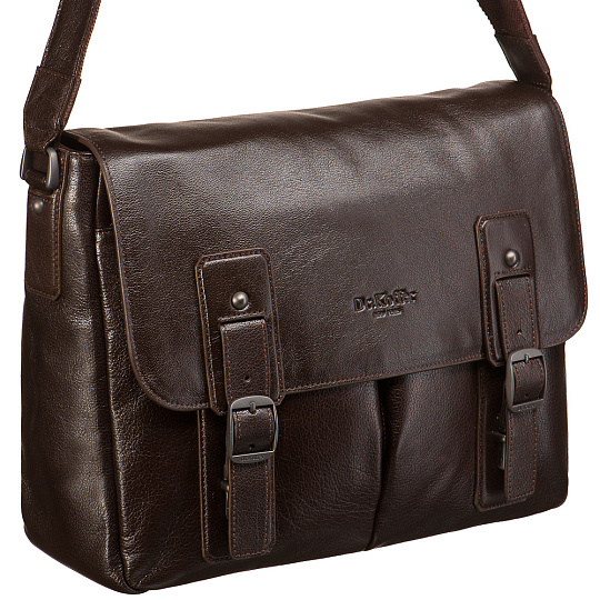 Коричневая сумка на плечевом ремне Dr.Koffer M402509-59-09