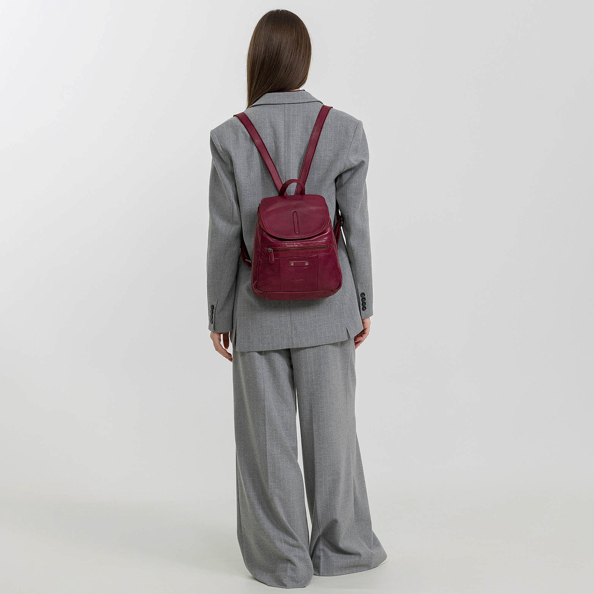 Рюкзак Dr.Koffer из натуральной кожи бордовый