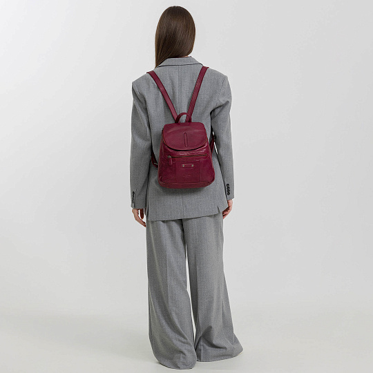 Рюкзак Dr.Koffer из натуральной кожи бордовый