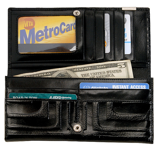 Портмоне Dr.Koffer из натуральной кожи черное