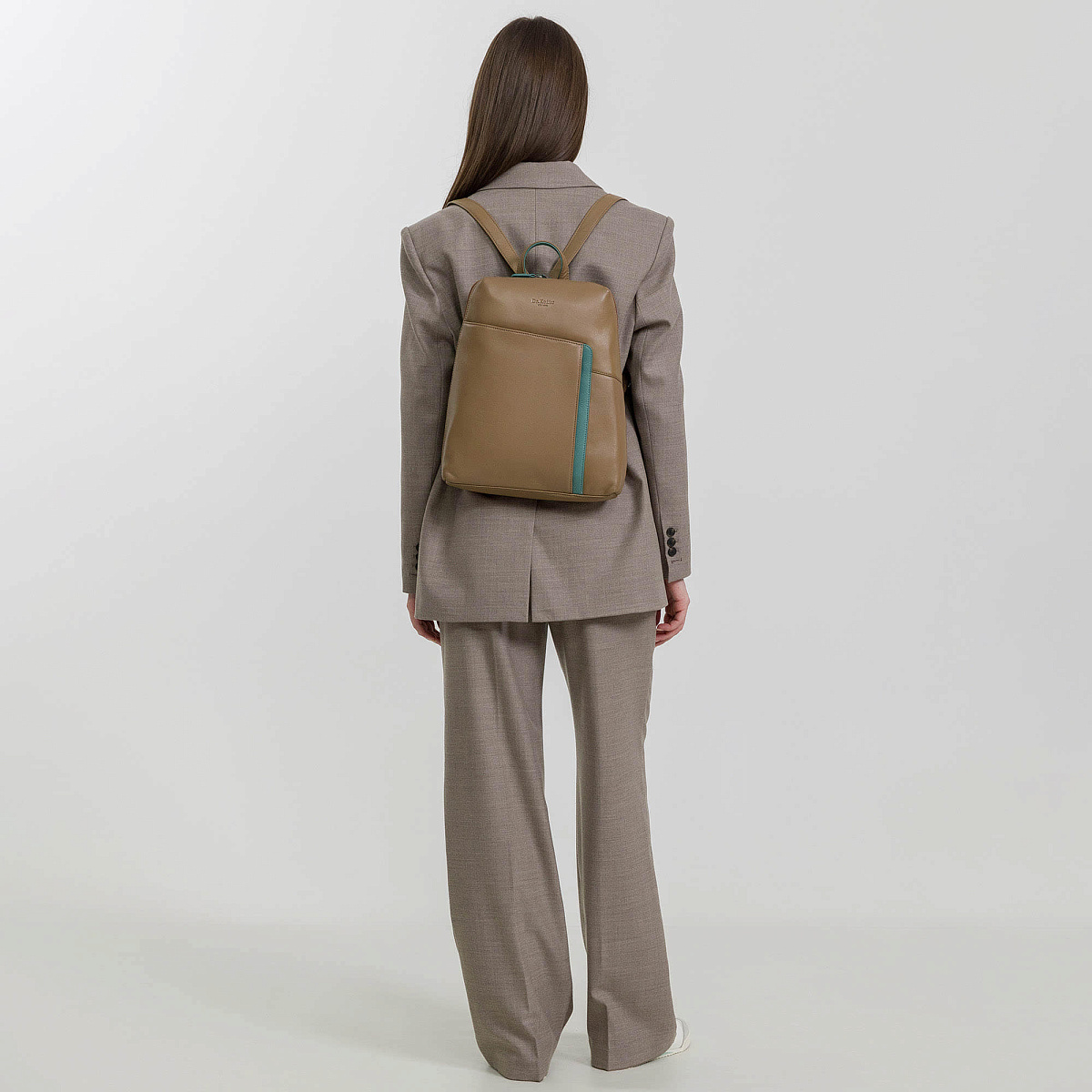 Рюкзак Dr.Koffer из натуральной кожи бежевый