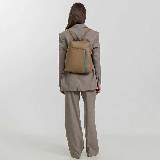 Рюкзак Dr.Koffer из натуральной кожи бежевый