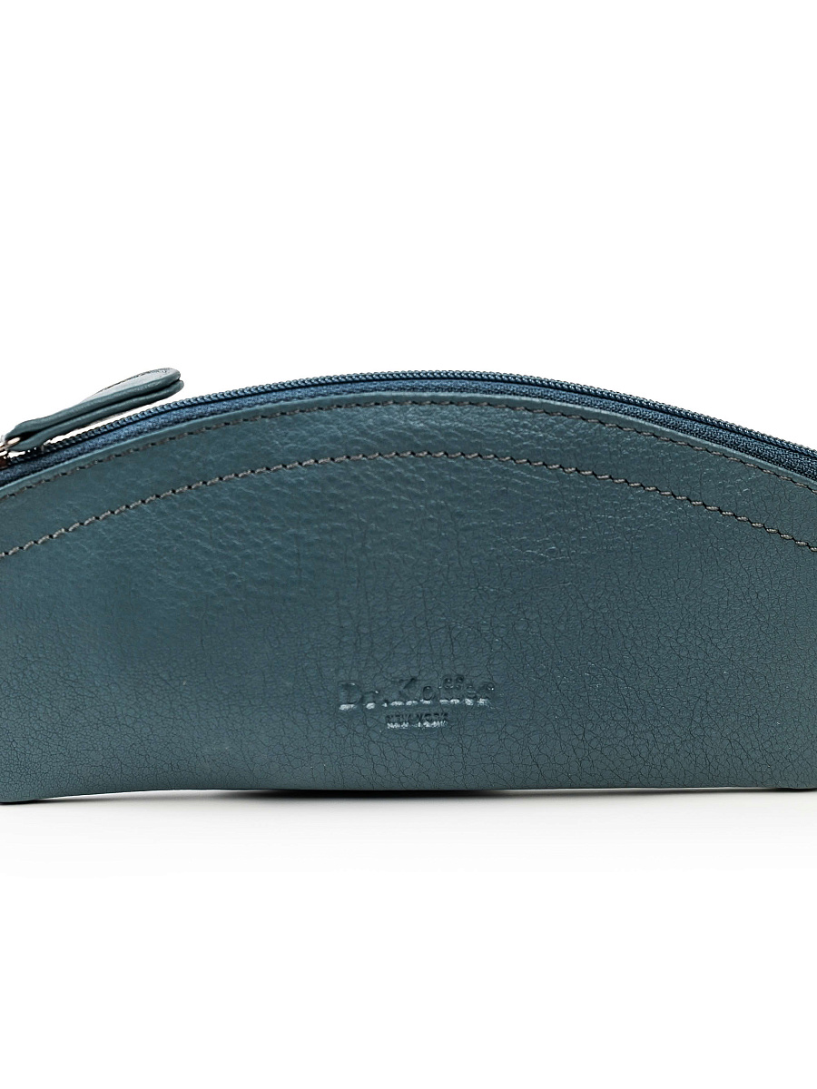 Очечник Dr.Koffer из натуральной кожи голубой