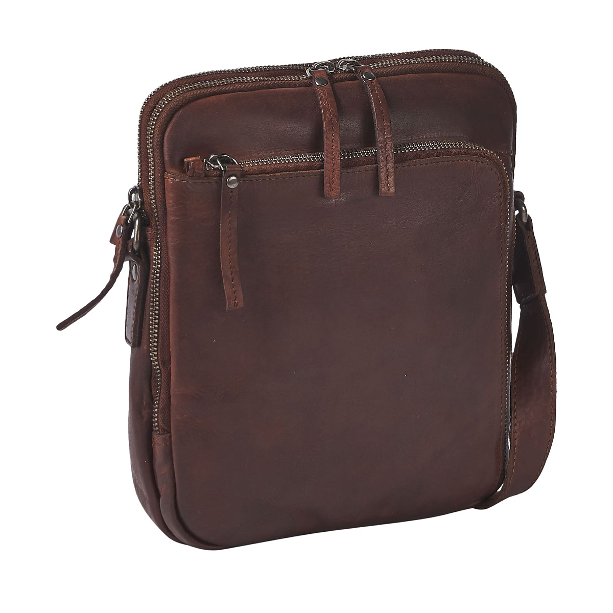 Сумка через плечо Dr.Koffer из натуральной кожи коричневая