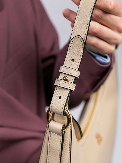 Женская сумка Dr. Koffer из натуральной кожи бежевая