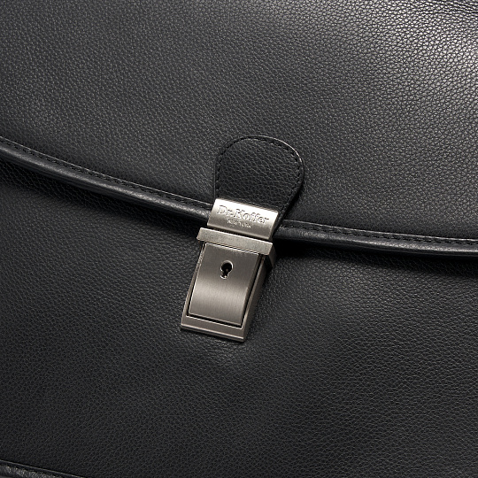 Портфель Dr.Koffer из натуральной кожи черный