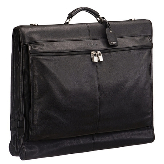 Сумка дорожная портплед Dr.Koffer из натуральной кожи черный