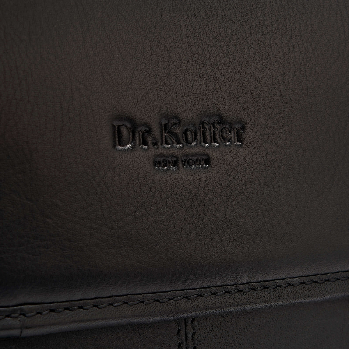 Портфель Dr.Koffer из натуральной кожи черный