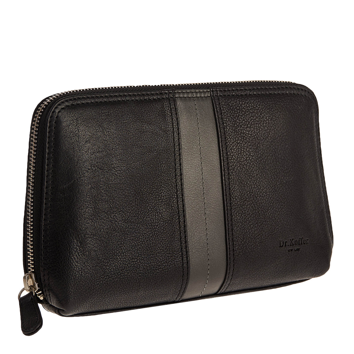 Сумка барсетка из натуральной кожи Dr. Koffer черная
