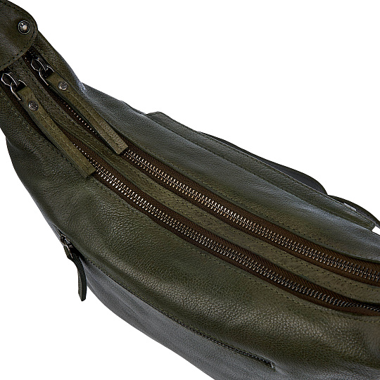 Женская сумка Dr.Koffer из натуральной кожи зеленая