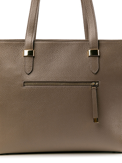 Женская сумка Dr.Koffer из натуральной кожи бежевая