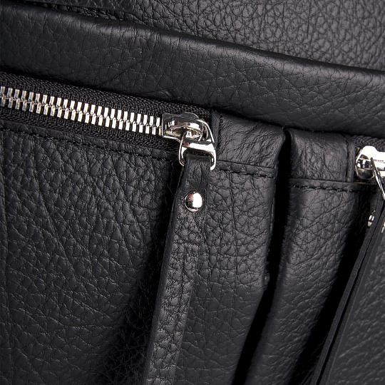 Сумка дорожная Dr.Koffer из натуральной кожи черная